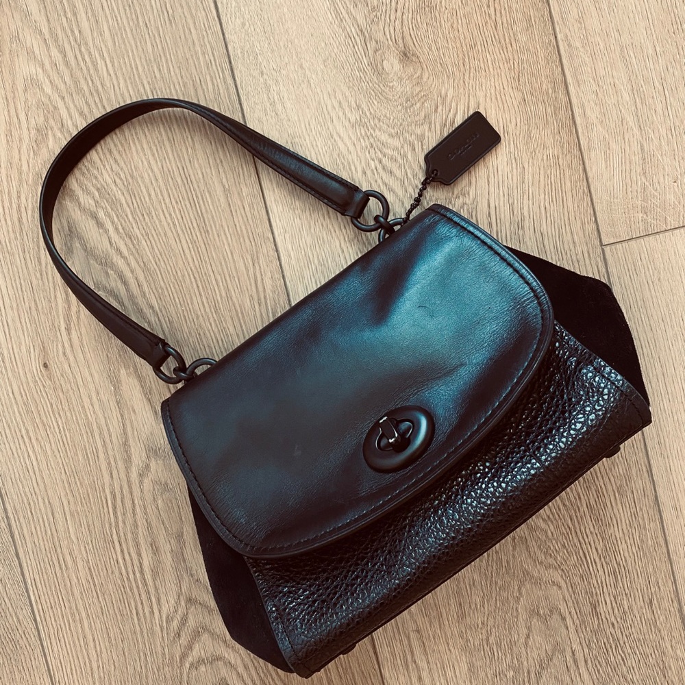 Coach bag, with dual leather and suede contrast, great  condition